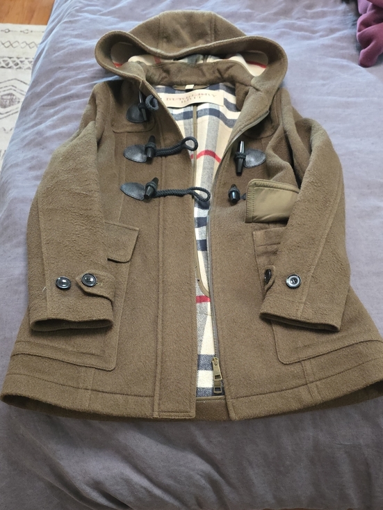 Burberry Jackets & Blazers - Burberry Brown Hooded Pea Coat